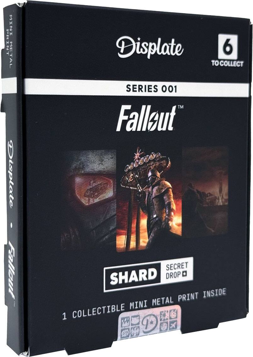 MINI PRINT METAL Displate Fallout  
Displate 6 TO COLLECT SERIES 001 TM Fallout SECRET SHARD DROP PRINT INSIDE MINI METAL 1 COLLECTIBLE