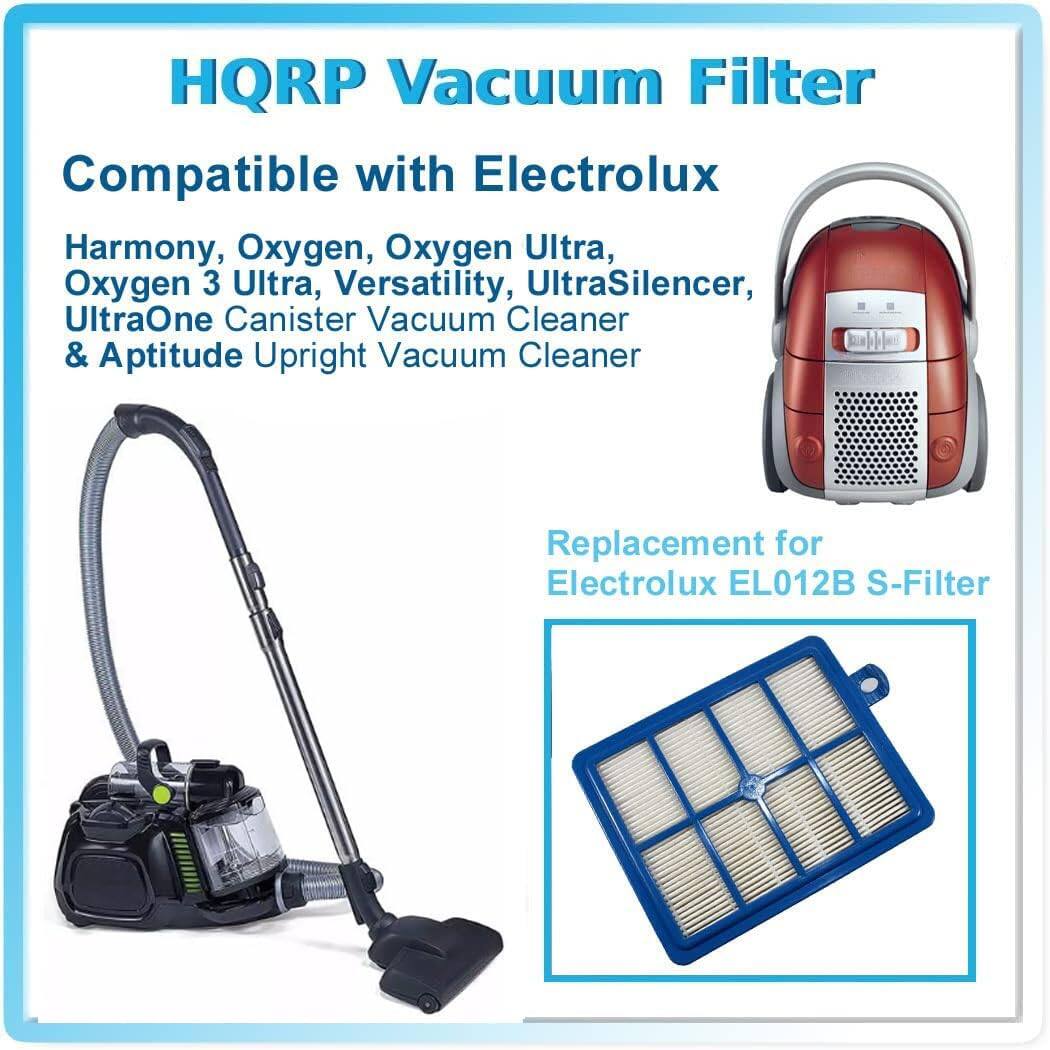 HQRP Vacuum Filter Compatible with Electrolux Harmony, Oxygen, Oxygen Ultra, Oxygen 3 Ultra, Versatility, UltraSilencer, UltraOne Canister Vacuum Cleaner & Aptitude Upright Vacuum Cleaner Replacement for Electrolux EL012B S-Filter

HQRP Vacuum Filter

Compatible with Electrolux
- Harmony
- Oxygen
- Oxygen Ultra
- Oxygen 3 Ultra
- Versatility
- UltraSilencer
- UltraOne Canister Vacuum Cleaner
- Aptitude Upright Vacuum Cleaner

Replacement for Electrolux EL012B S-Filter