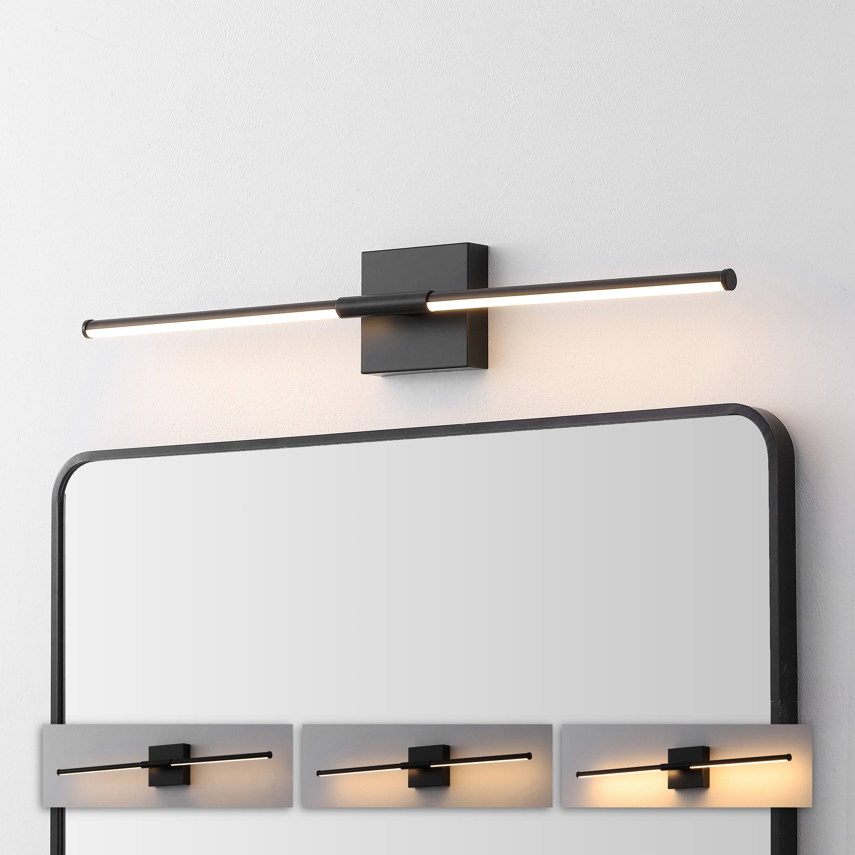 Alt View 7. Jonathan Y - McKenna 28" Modern Minimalist Adjustable Dimmable Integrated LED Metal Wall Sconce, Black - Black.