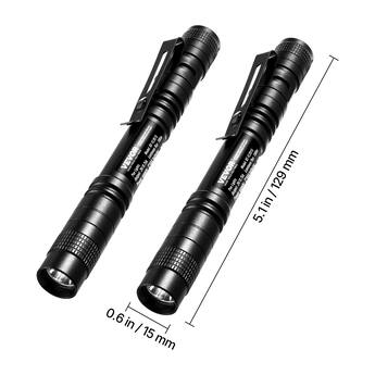 8000lm pocket tactical flashlight torch led pen usb rechargeable light Light, Zoomable Penlight 350 Lumens 3 Modes 8000Lumens Portable Super Bright Led