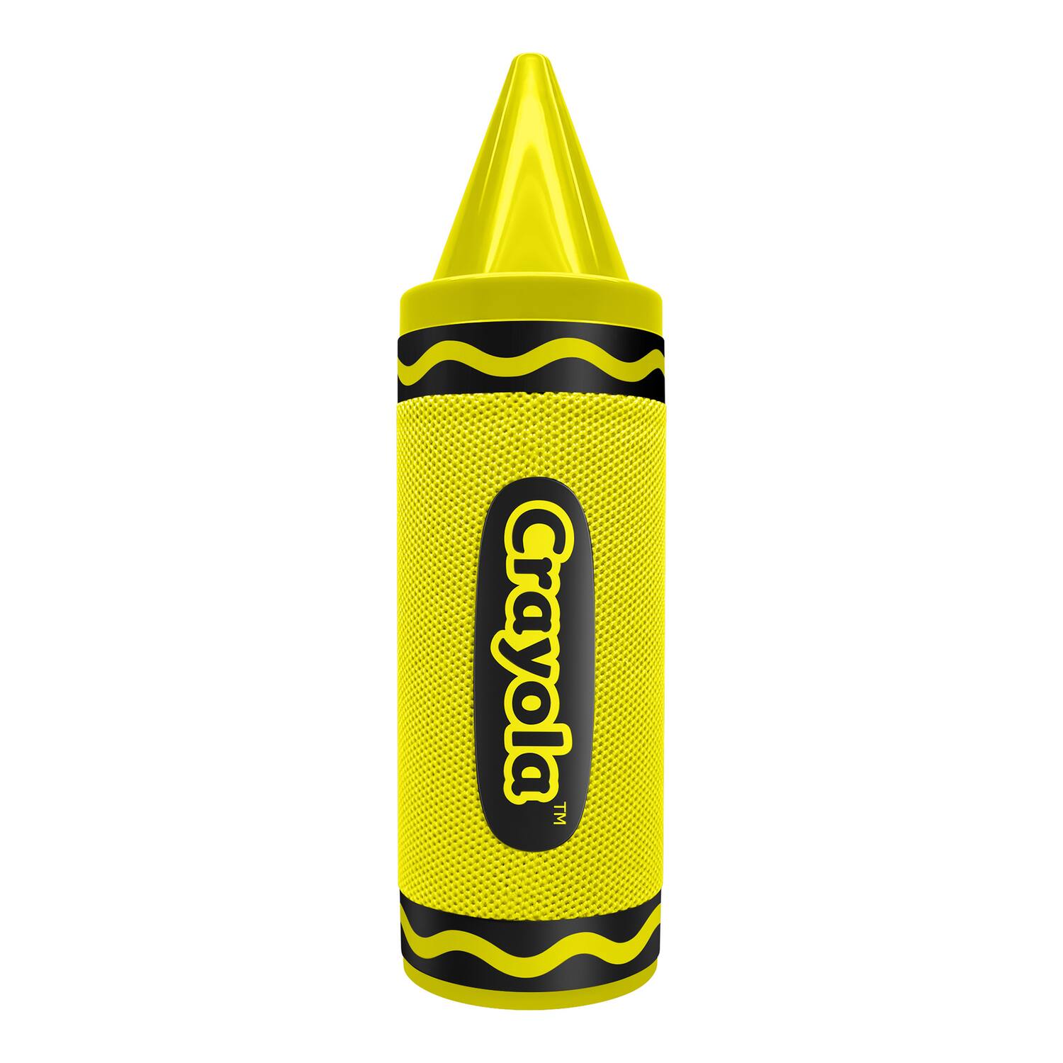 Angle. Crayola - Crayola Cbt450y Portable Bluetooth Crayon Speaker With Fm Radio, Cbt450 (yellow) - yellow.