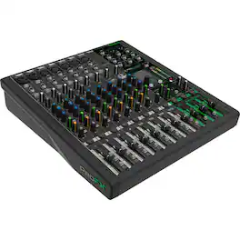 Mackie - 12-Channel Analog Mixer, with 7 Onyx Preamps, 2-In/4-Out USB-C Interface, GigFX+, Bluetooth & Full Color LCD