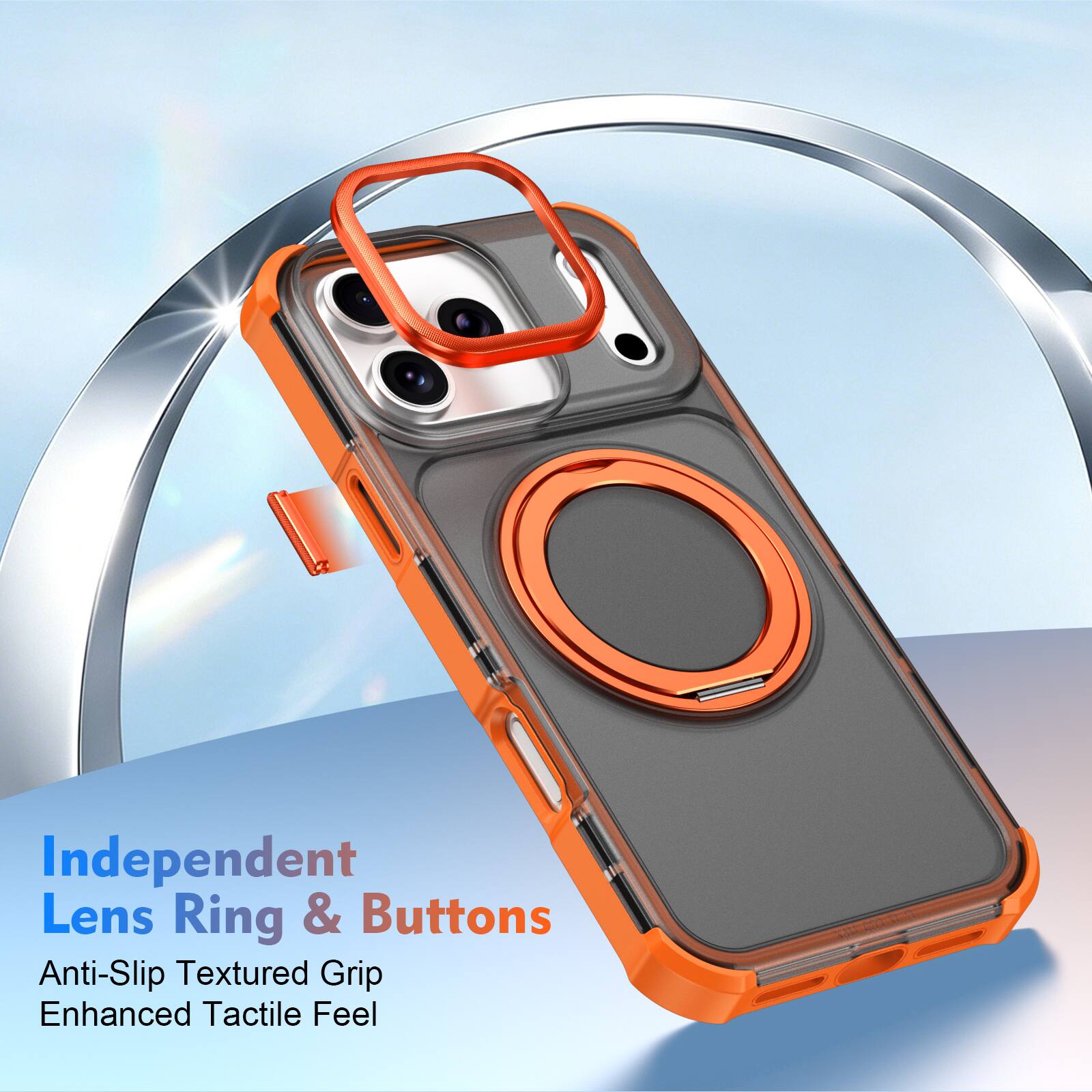 Independent Lens Ring & Buttons  
Anti-Slip Textured Grip  
Enhanced Tactile Feel