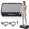 Front. MERACH - MERACH Vibration Plate Exercise Machine Weight Loss Fitness Platform For Home - Black.