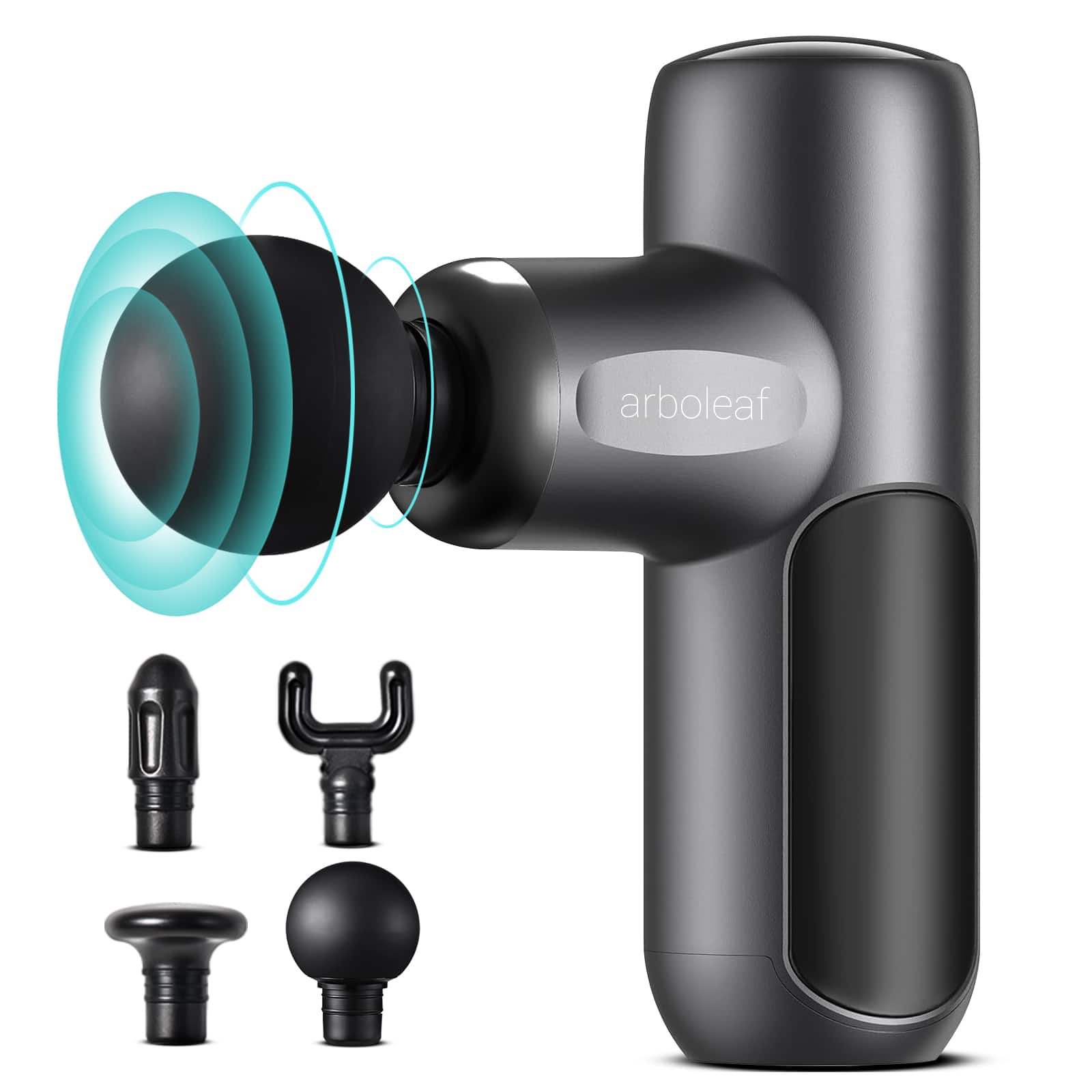 Front. Arboleaf - Arboleaf Mini Massage Gun, Deep Tissue Percussion Massager, Portable, Quiet, for Back Pain Relief - Dark gray.