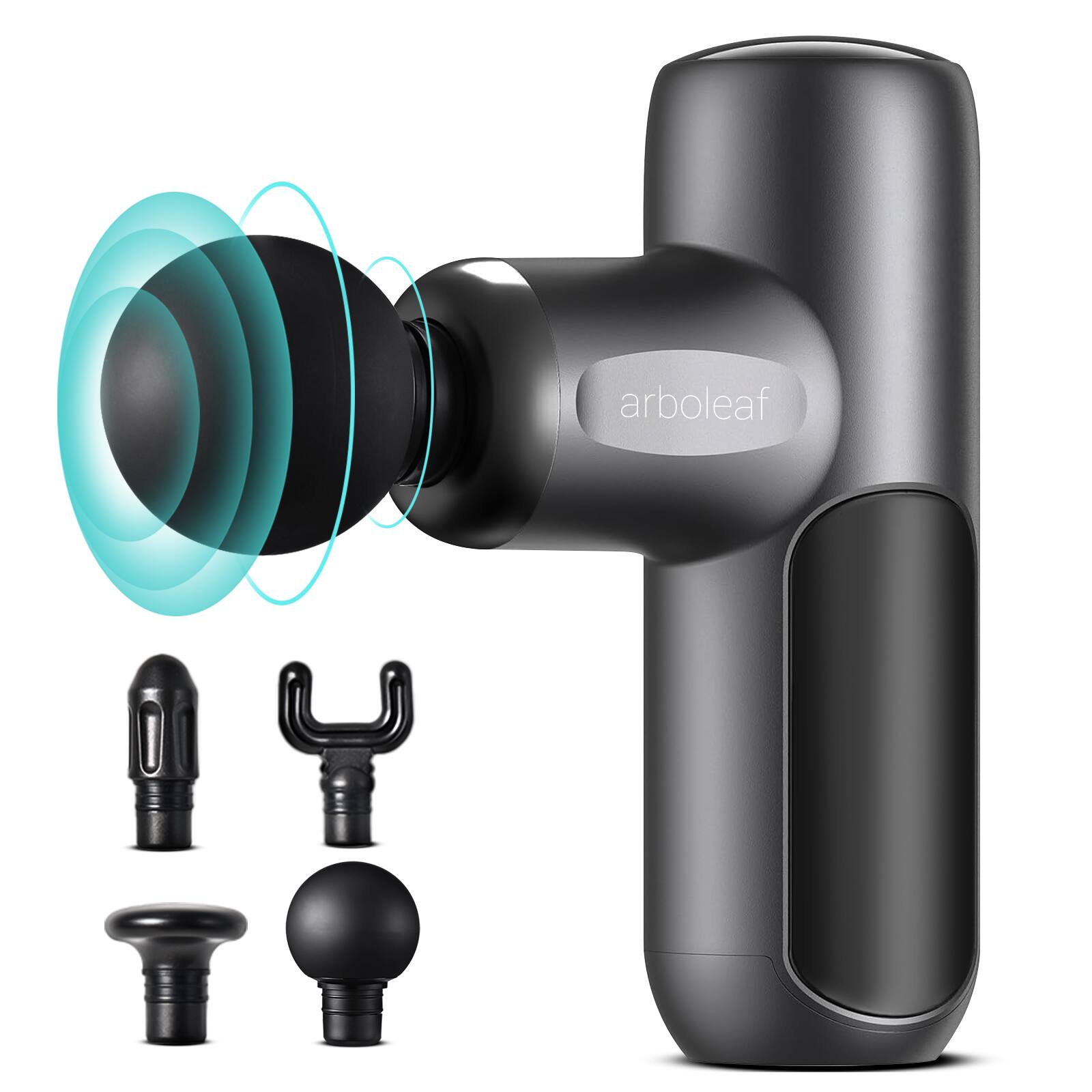 Front. Arboleaf - Arboleaf Mini Massage Gun, Deep Tissue Percussion Massager, Portable, Quiet, for Back Pain Relief - Dark gray.