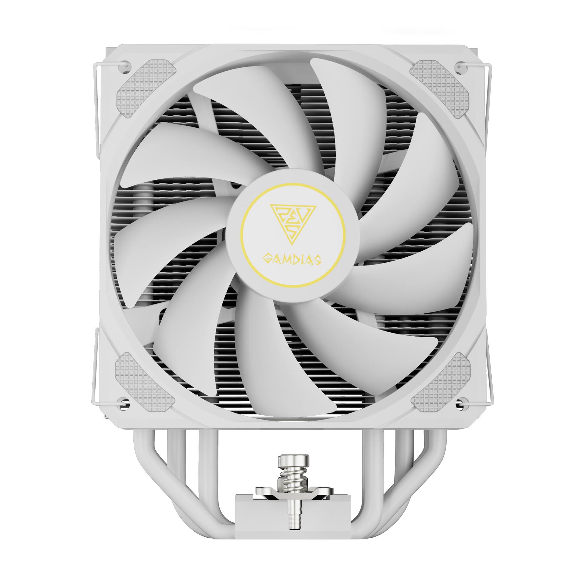 Back. GAMDIAS - BOREAS M2-51D White AMD/Intel CPU Air Cooler, 5 high performance Copper Heat Pipes, CPU Temperature and Fan RPM display - White.
