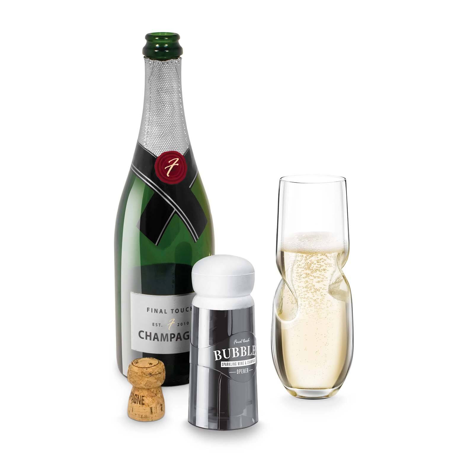 FINAL TOUCH EST. 2010 CHAMPAGNE BUBBLE SPARKLING WINE OPENER