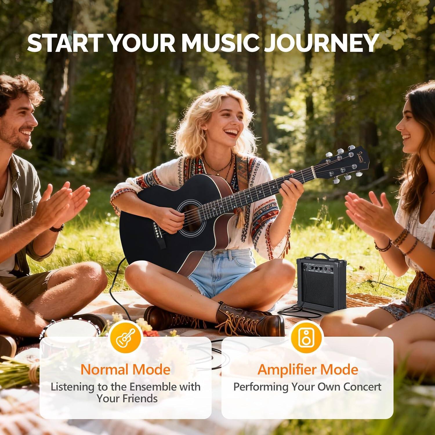 START YOUR MUSIC JOURNEY

Normal Mode
Listening to the Ensemble with Your Friends

Amplifier Mode
Performing Your Own Concert
