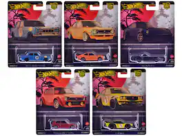 "Japan Historics 4" 5 piece Set "Car Culture" 2024 Series B Diecast Model Cars by Hot Wheels - Multicolor