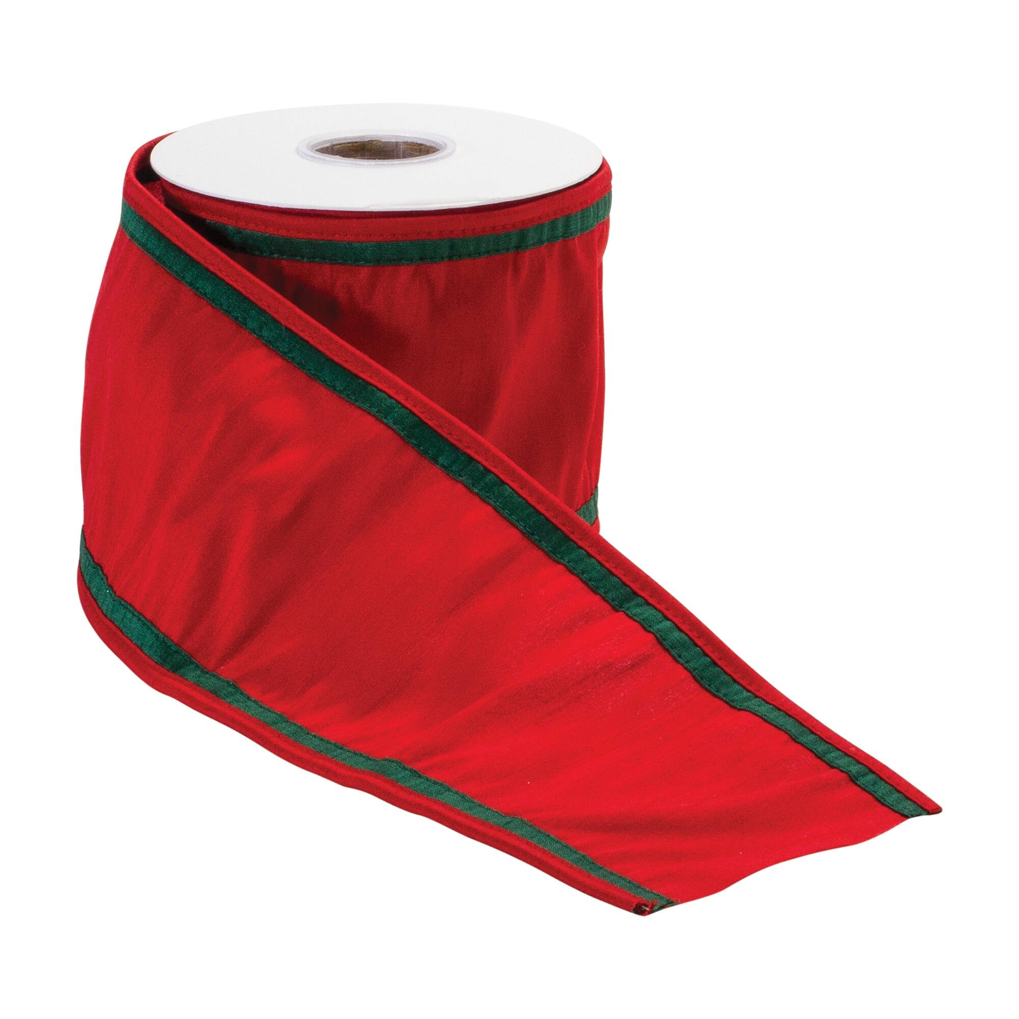 Angle. BreeBe - Bold Red Ribbon 4" x 5 yds. - Red.