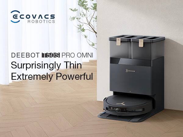 ECOVACS ROBOTICS DEEBOT 50S PRO OMNI  
Surprisingly Thin  
Extremely Powerful