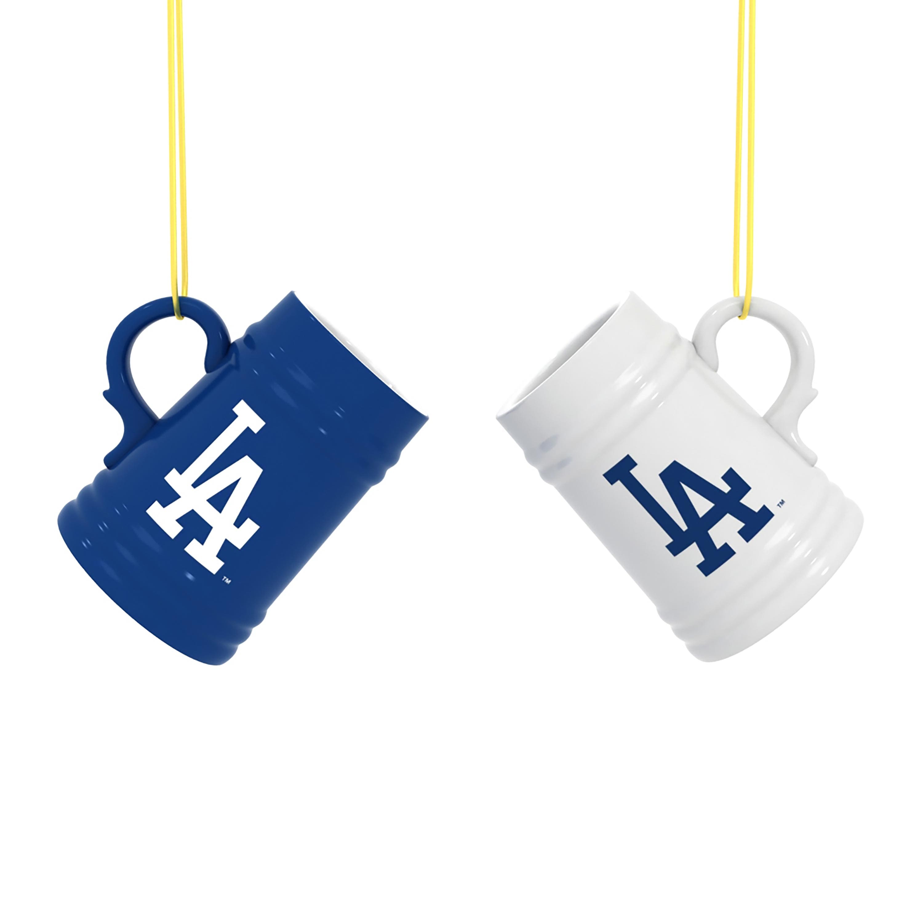 Front. Evergreen Enterprises - Los Angeles Dodgers Two-Pack 3" Mini Stein Ornament Set - Multicolor.