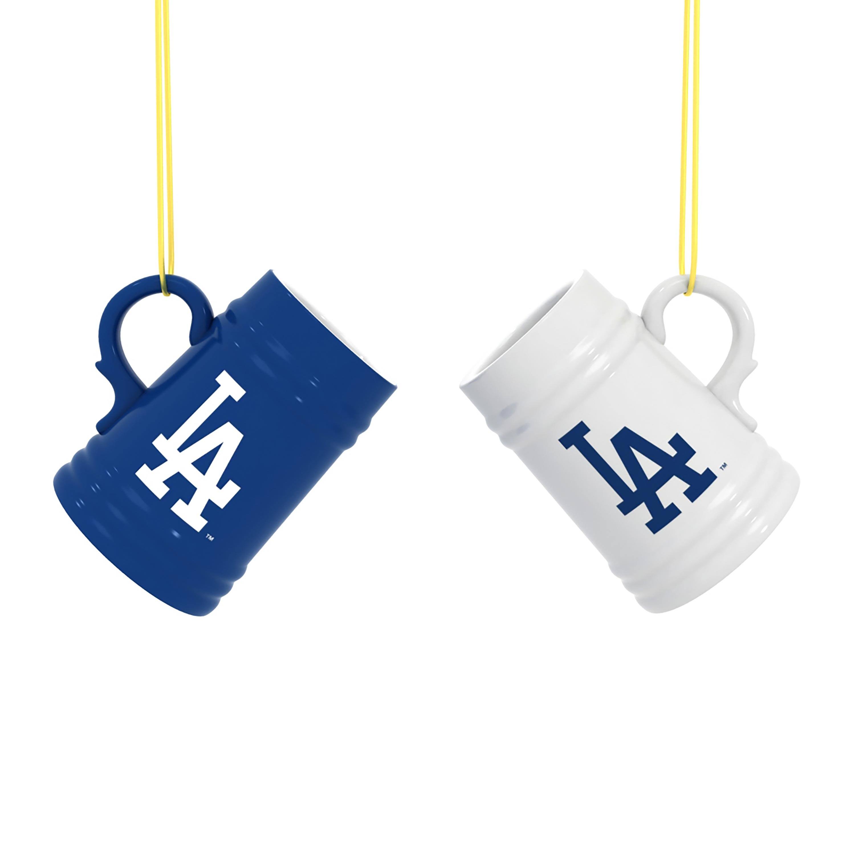 Front. Evergreen Enterprises - Los Angeles Dodgers Two-Pack 3" Mini Stein Ornament Set - Multicolor.