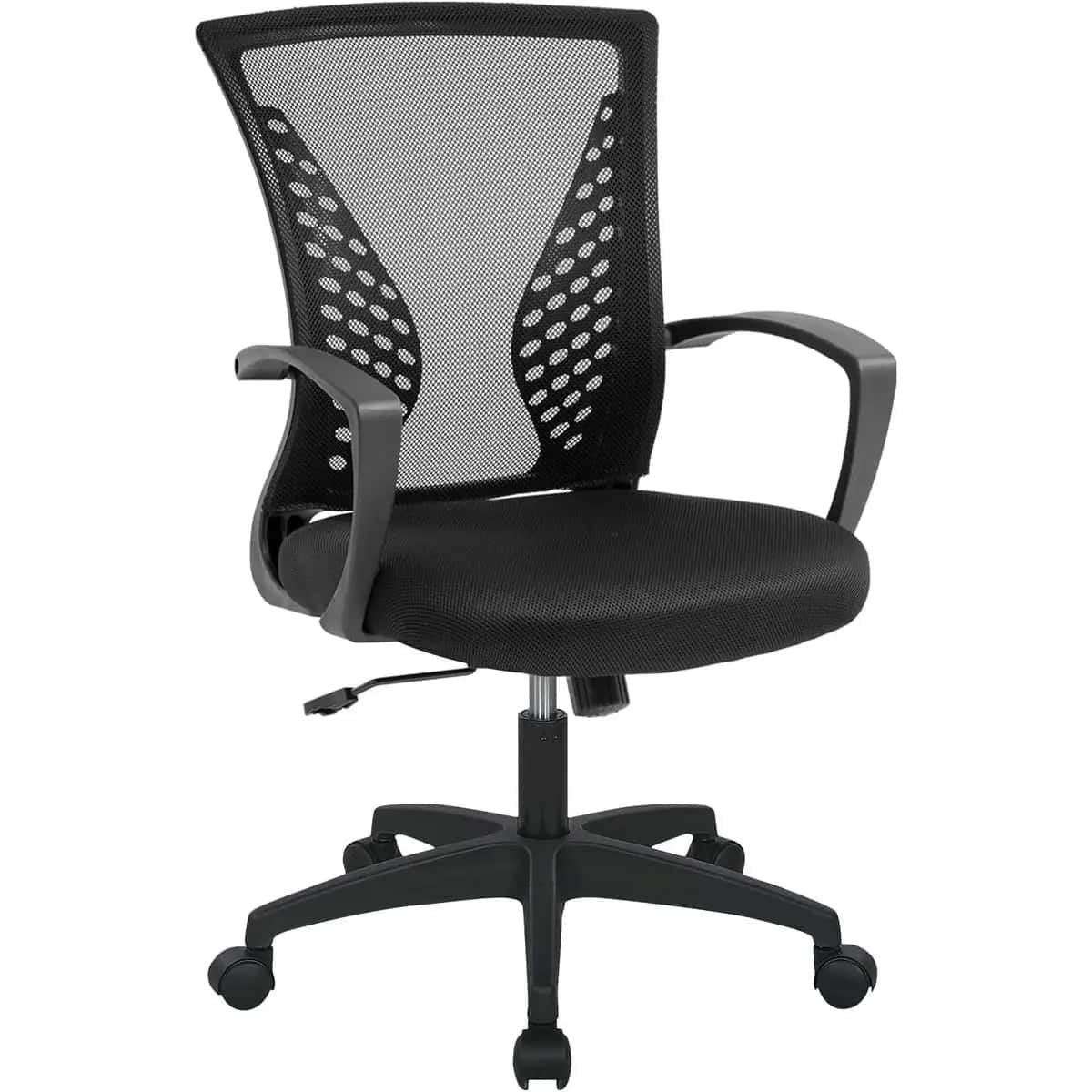 Ergonomic Office Chair with Lumbar Support and Adjustable Height - Orange