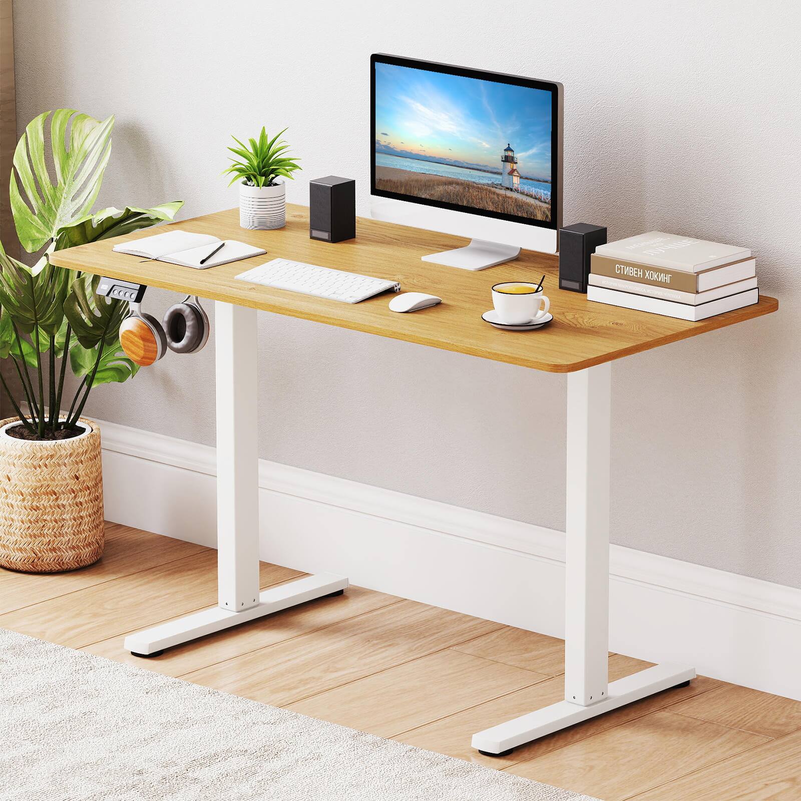 Alt View 3. Costway - Costway Electric Standing Desk Frame with LED Display Memory Positions for 40"-48" Desktop - White.