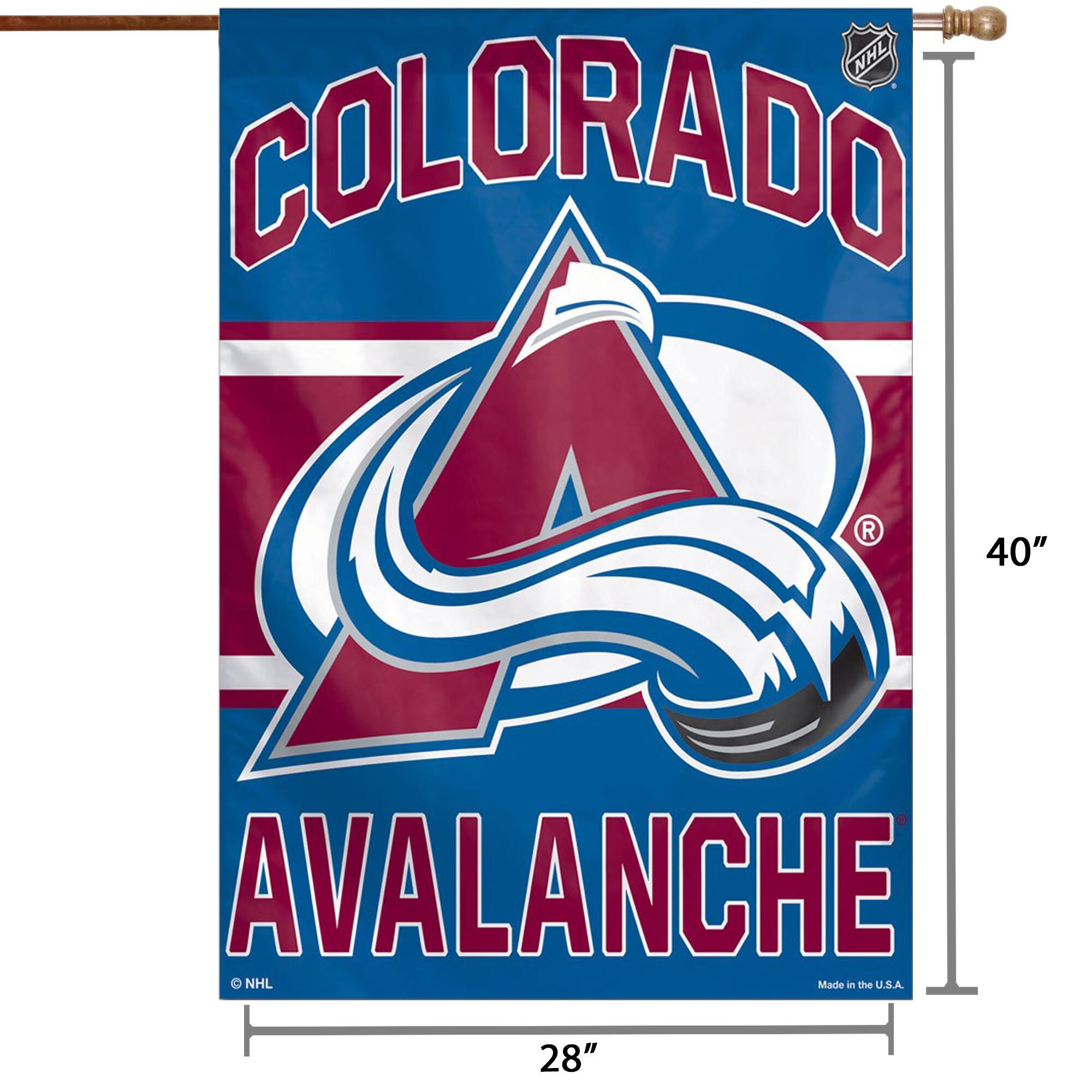 NHL COLORADO AVALANCHE  
Made in the U.S.A.  
40" x 28"
