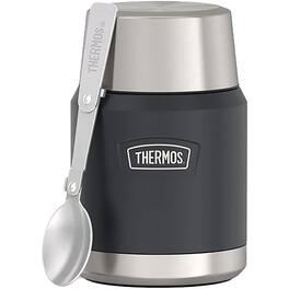 Thermos - 16 oz. Icon Stainless Steel Food Jar w/ Spoon - Granite