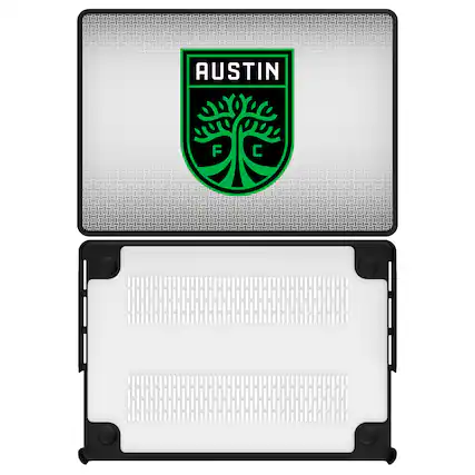 Front. Keyscaper - Austin FC Linen MacBook Case - Multicolor.