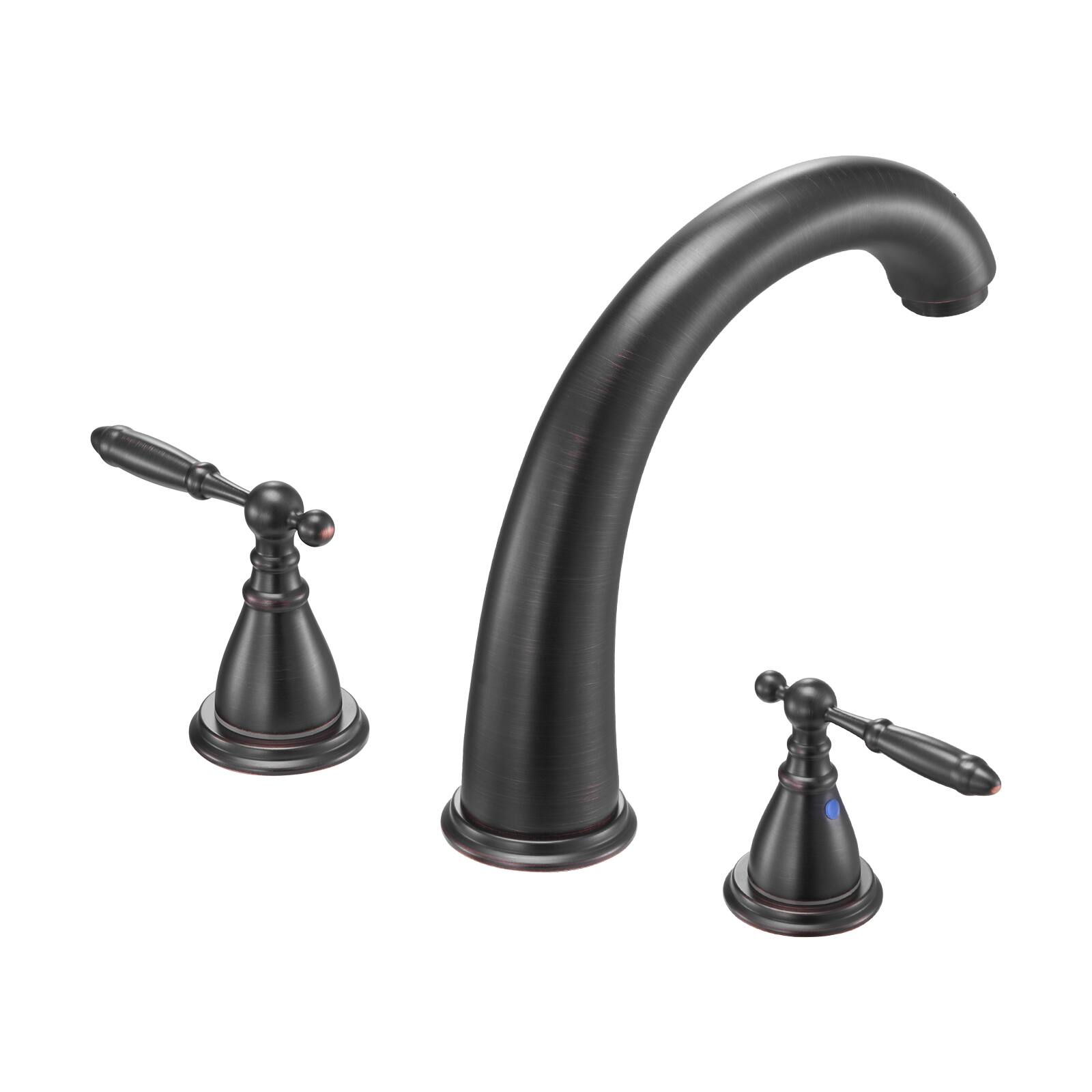 Alt View 5. VEVOR - Roman Tub Faucet, 3 Hole Waterfall Bathtub Faucet, Gooseneck Bath Tubs Faucets Set, Roman Tub Faucets Deck Mount - Bronze.