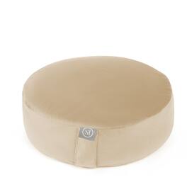 Sweet Home Collection - Meditation Cushion, Round Yoga Pillow with carrying handle - Beige