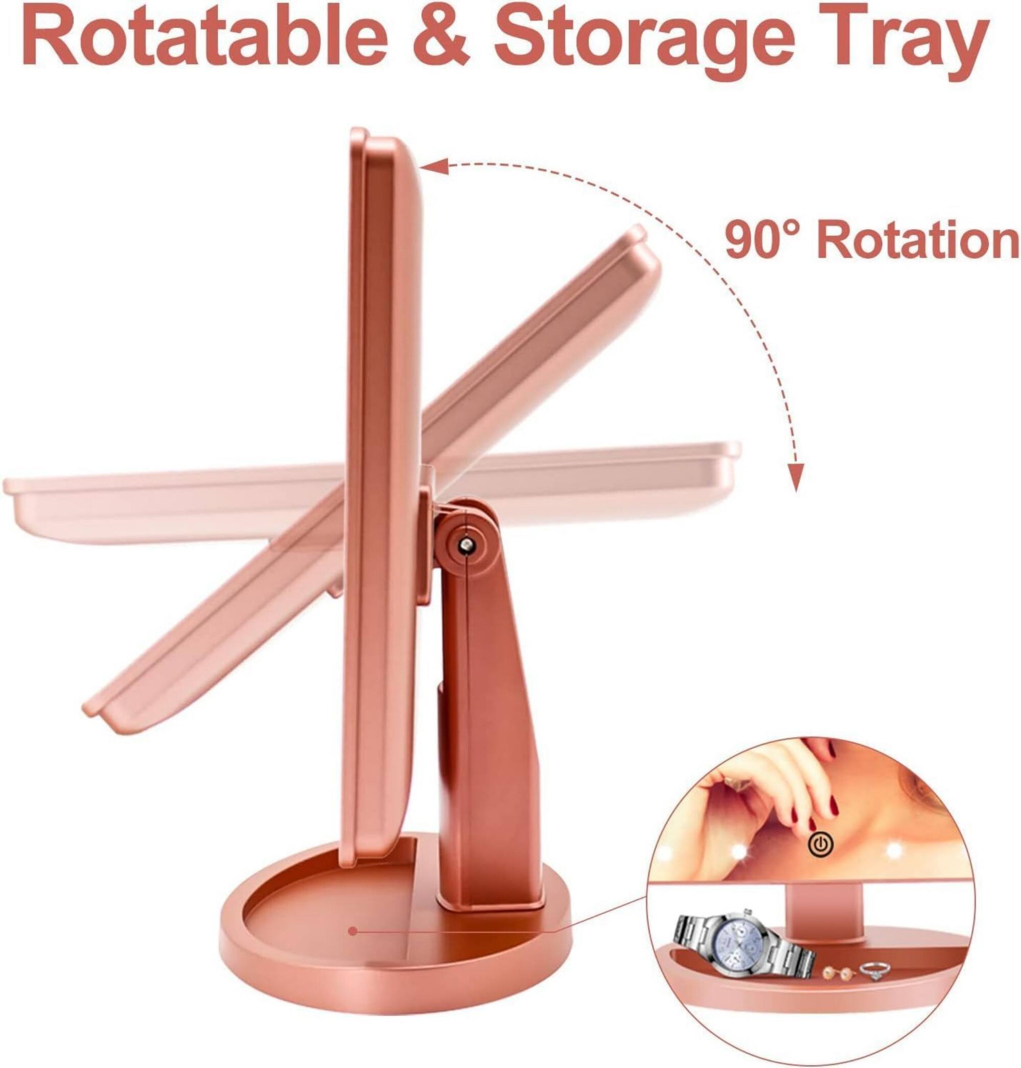 Rotatable & Storage Tray  
90° Rotation
