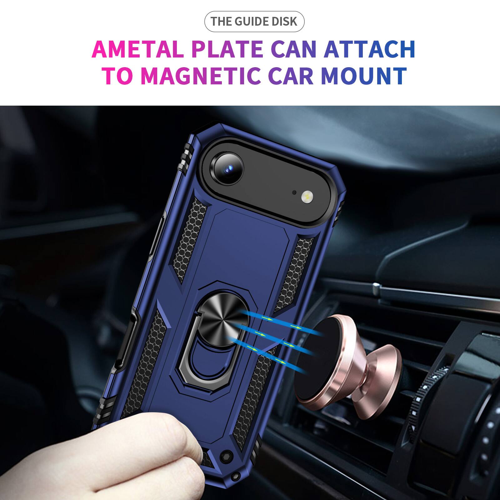The guide disk AMetal plate can attach to magnetic car mount