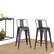 Alt View 11. Simpli Home - Rayne Industrial Metal 24 inch Counter Height Stool (Set of 2) in Gunmetal Grey - Gunmetal Grey.