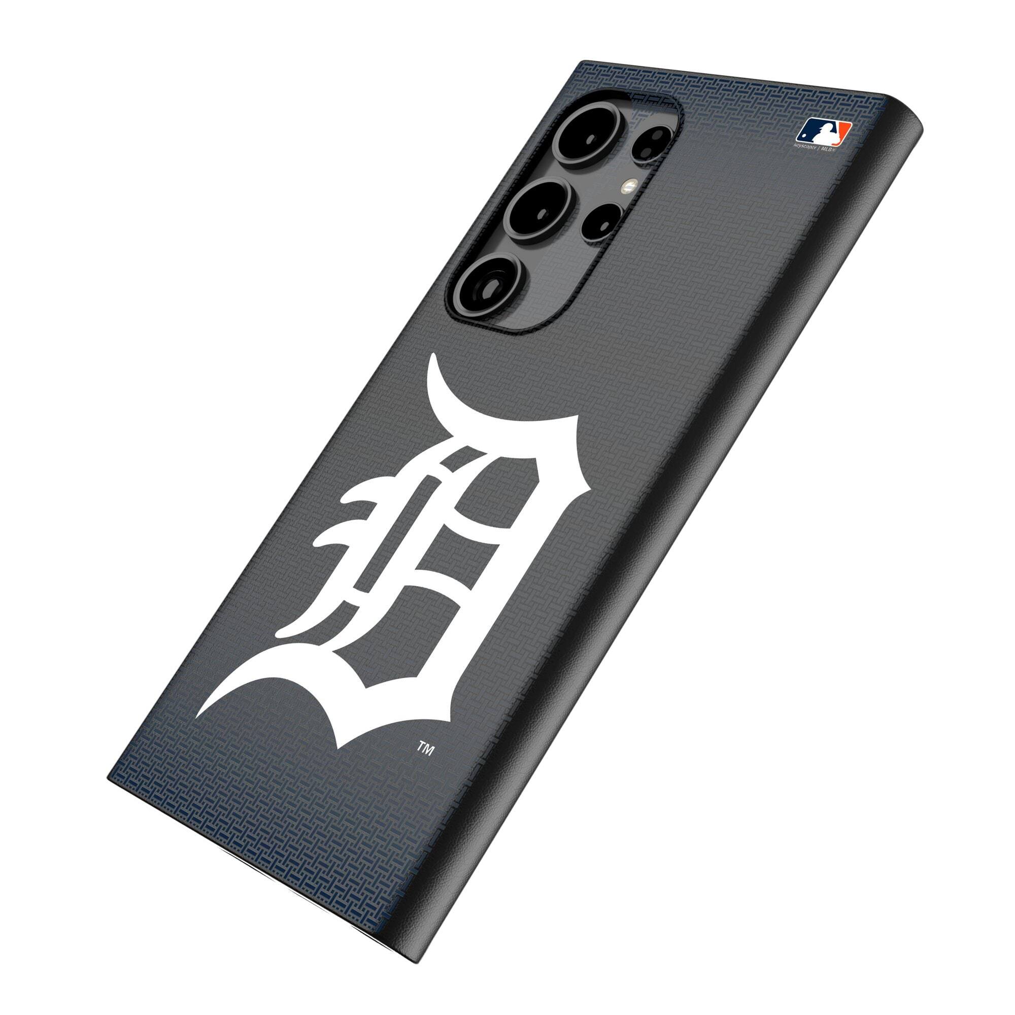 Alt View 1. Keyscaper - Detroit Tigers Linen Galaxy Magnetic Bump Case - S24 - Black.
