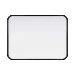 Elegant Decor - Contour Metal Rectangle Mirror 20x30 - Black