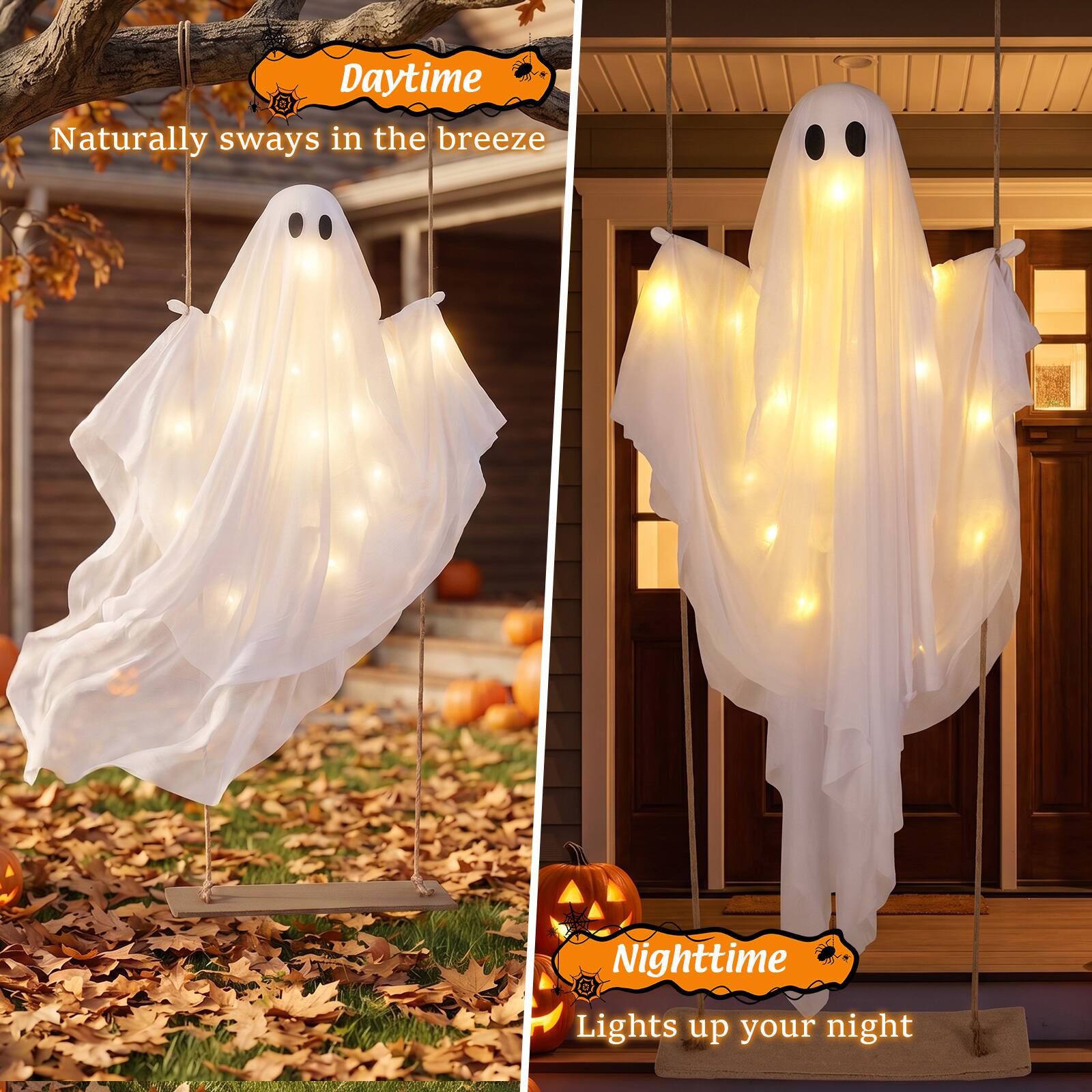 Daytime  
Naturally sways in the breeze  

Nighttime  
Lights up your night