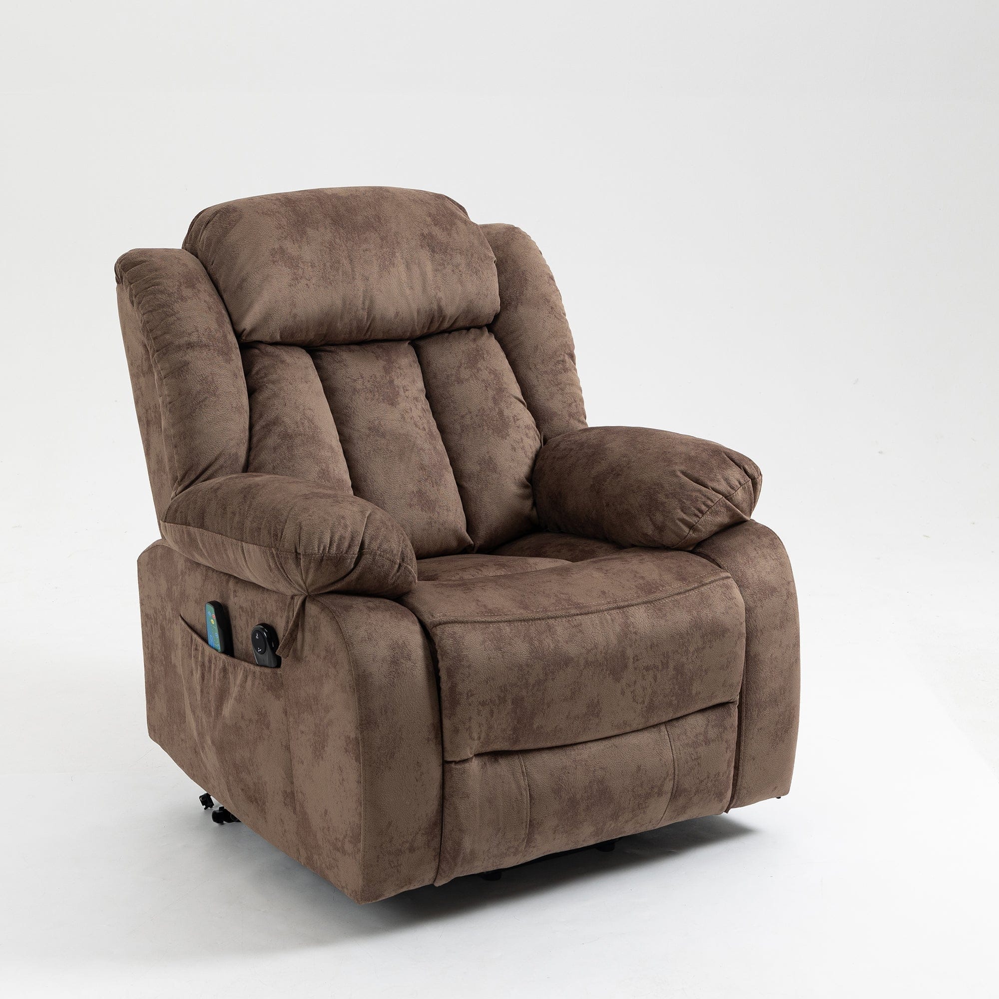 Boyel Living - Power Lift Recliner Chair for Elderly Massage Heating USB Port Living Room Furniture - Brown