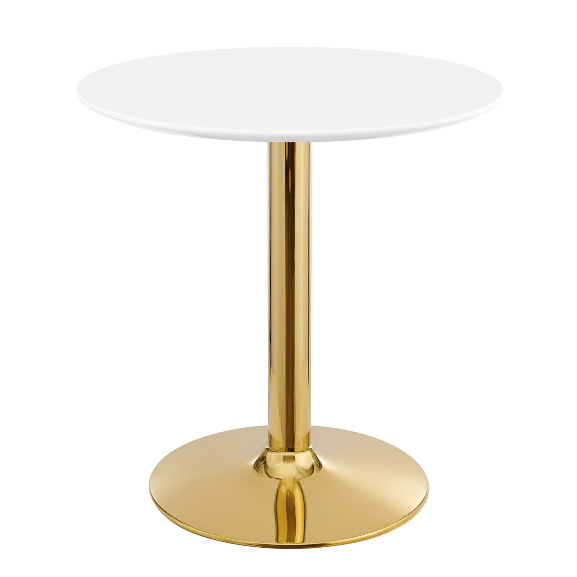 Angle. Modway - Verne 28" Dining Table by Modway - Gold White.