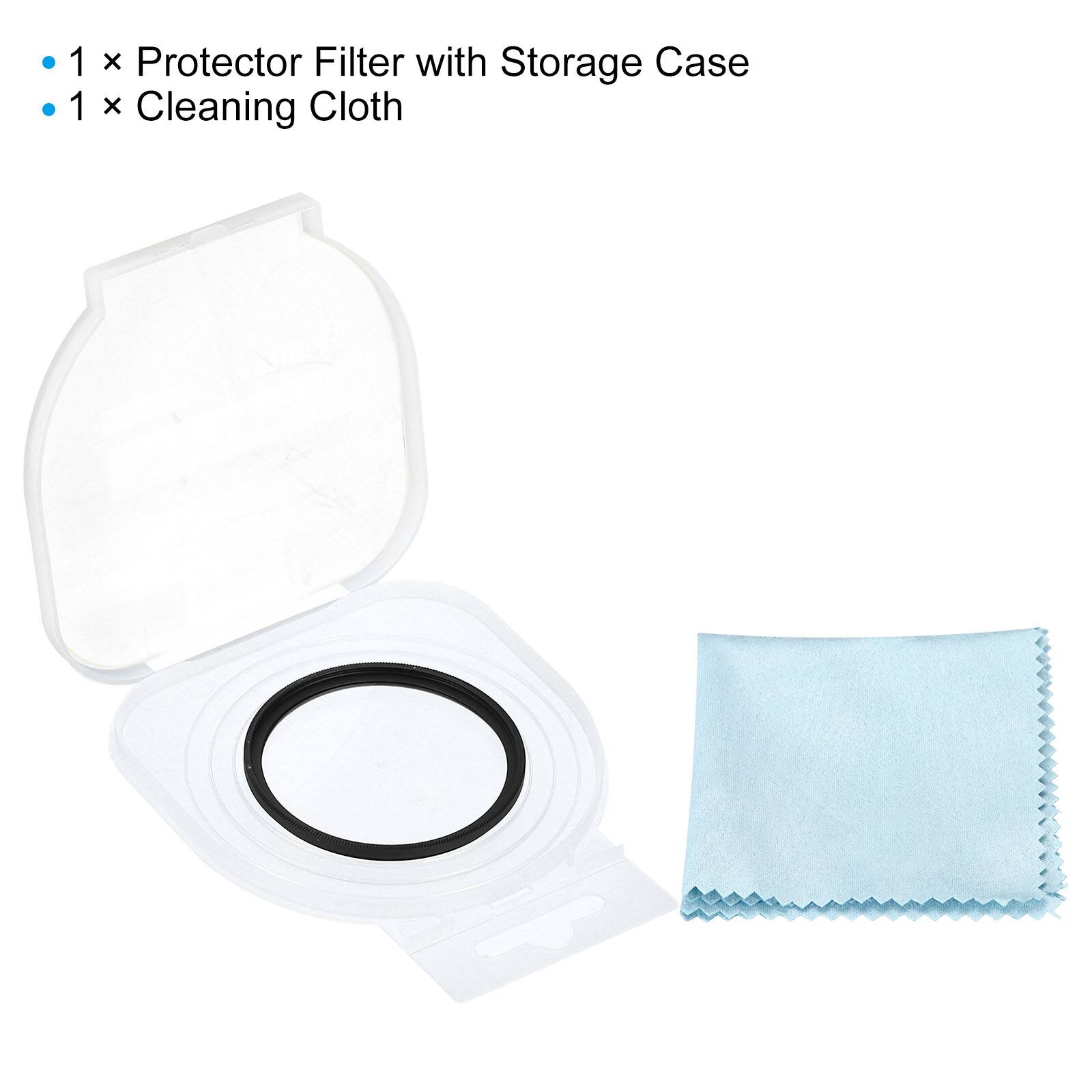 1 x Protector Filter with Storage Case  
1 x Cleaning Cloth