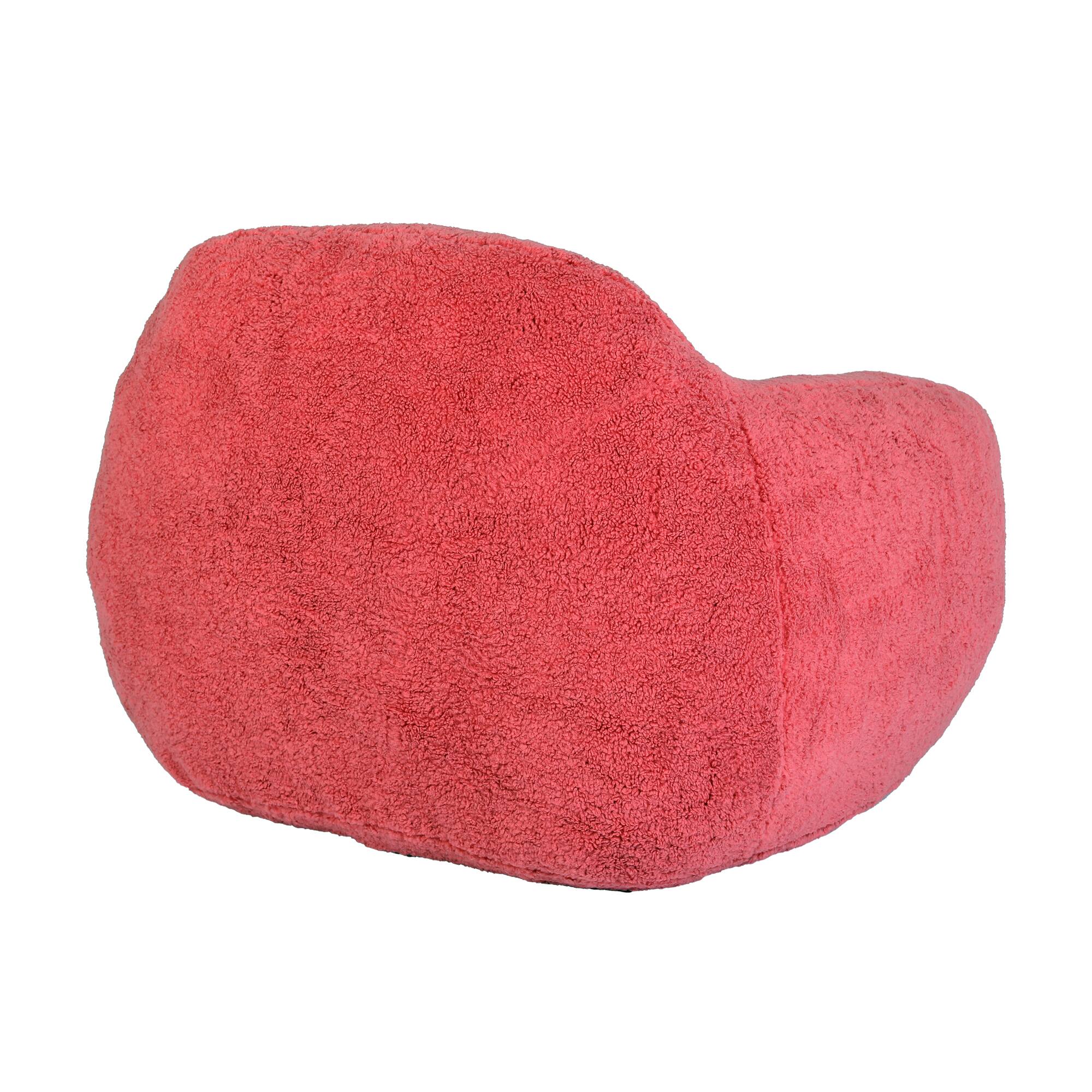 Alt View 7. GOODSILO - Giant Memory Foam Filled Bean Bag Sofa with Armrests for Adults, Spacious Faux Fur Lounger for Living Room and Bedroom - Rose Red.