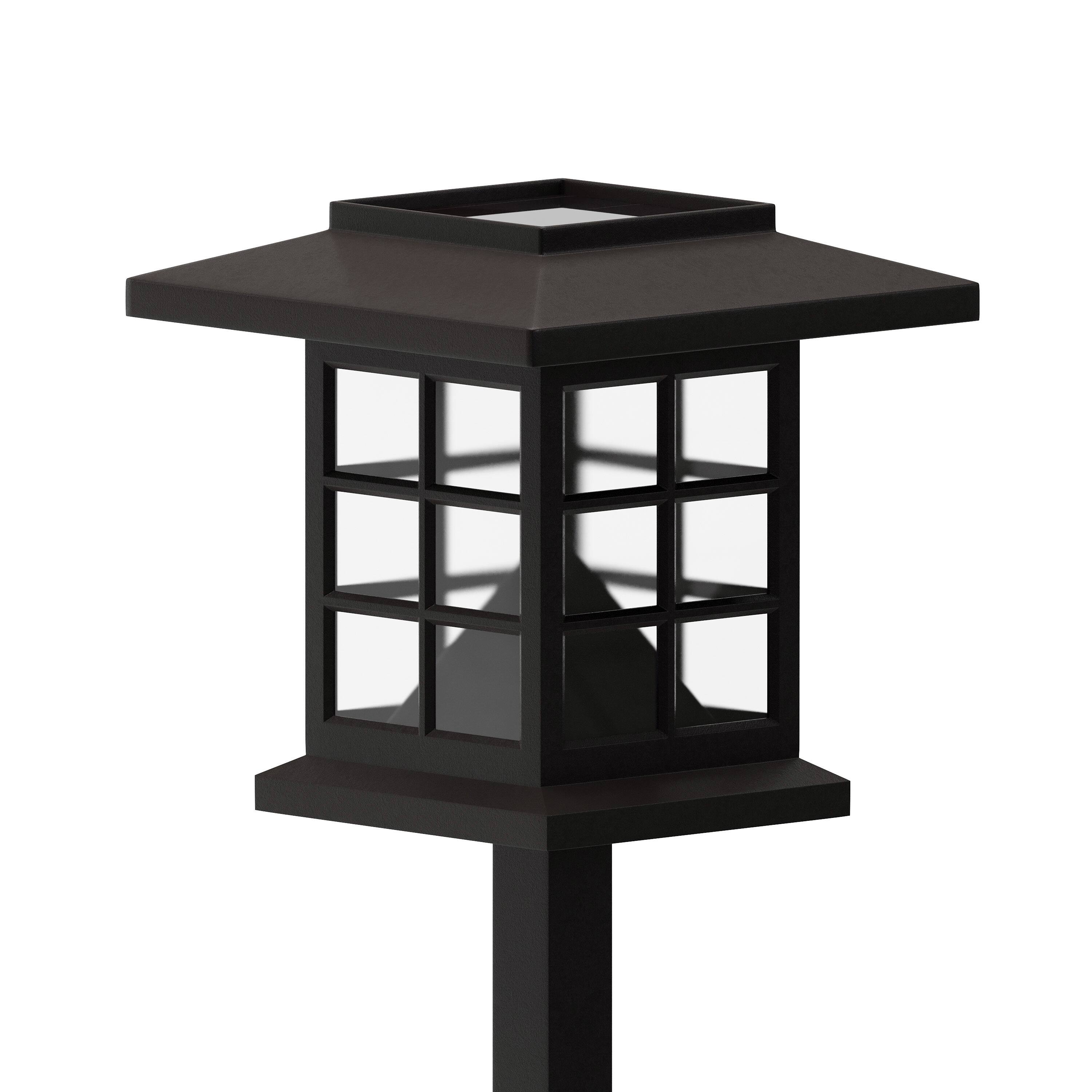 Alt View 7. Emma + Oliver - Lantern Style Outdoor Solar LED Landscaping Lights - Polypropylene - Set of 8 - Brown.