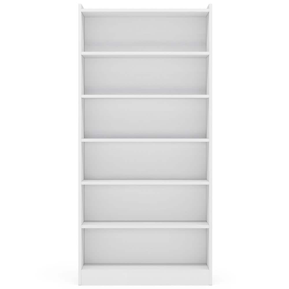 Kadyn - Bookshelf Bookcase,Wood Bookcase, 72" Tall Bookshelf with Open Storage Shelves,(6-Tier) - White