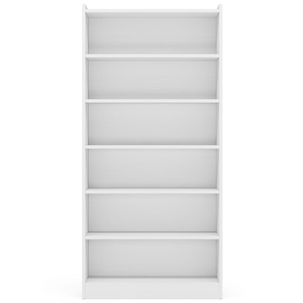 Front. Kadyn - Kadyn Bookshelf Bookcase,Wood Bookcase, 72" Tall Bookshelf with Open Storage Shelves,White(6-Tier) - White.