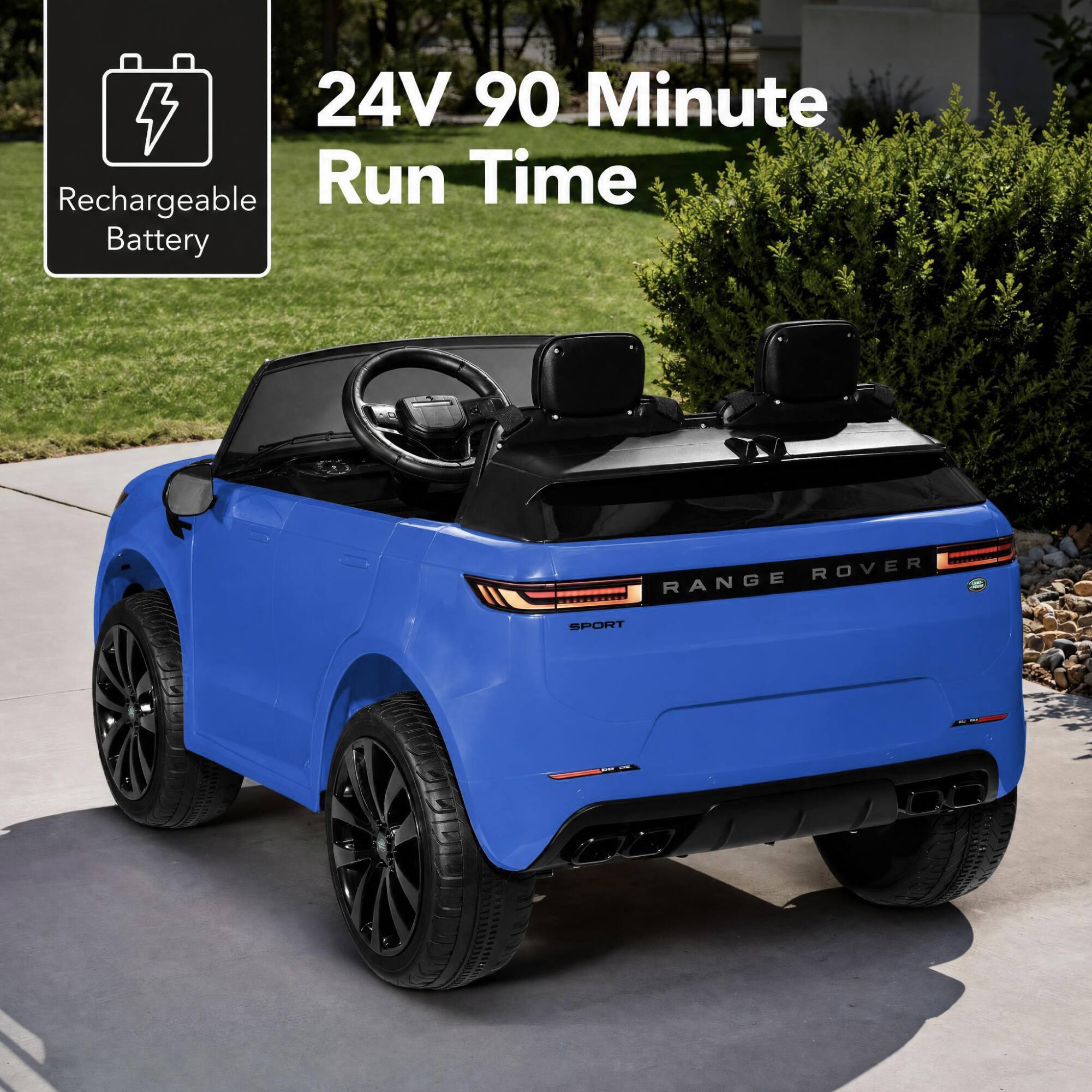 24V 90 Minute Rechargeable Run Time Battery  
ROVER RANGE SPORT