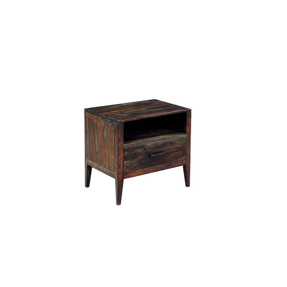 Porter Designs - Fall River Solid Sheesham Wood Nightstand - Gray