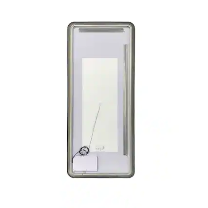 Front. Elegant Kitchen and Bath - 72 Inch Rectangle LED Front and Backlit Wall Mirror in Black - Black.