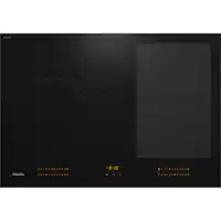 Miele - KM 7735 FL 30" Flush Mounted Induction Cooktop - Black - Front_Zoom