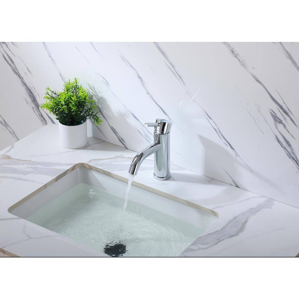 Alt View 7. Elegant Kitchen and Bath - Victor Single Hole Single Handle Bathroom Faucet in Chrome - Chrome.