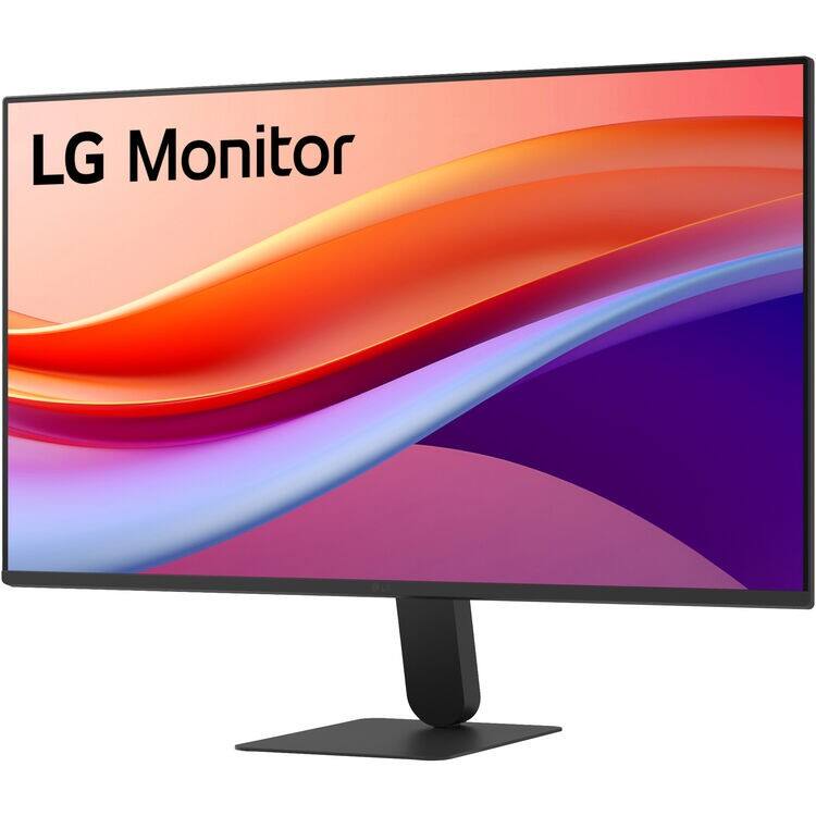 Left. LG - LG 24U411AB 24 inch IPS FHD 120Hz HDR10 Flicker Safe Monitor with Slim Stand - black.
