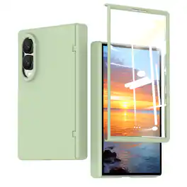 Dteck - Magnetic for Samsung Galaxy Z Fold8 Case with Screen Protector, Compatible with MagSafe, Full Body Hinge Protection - Light Green