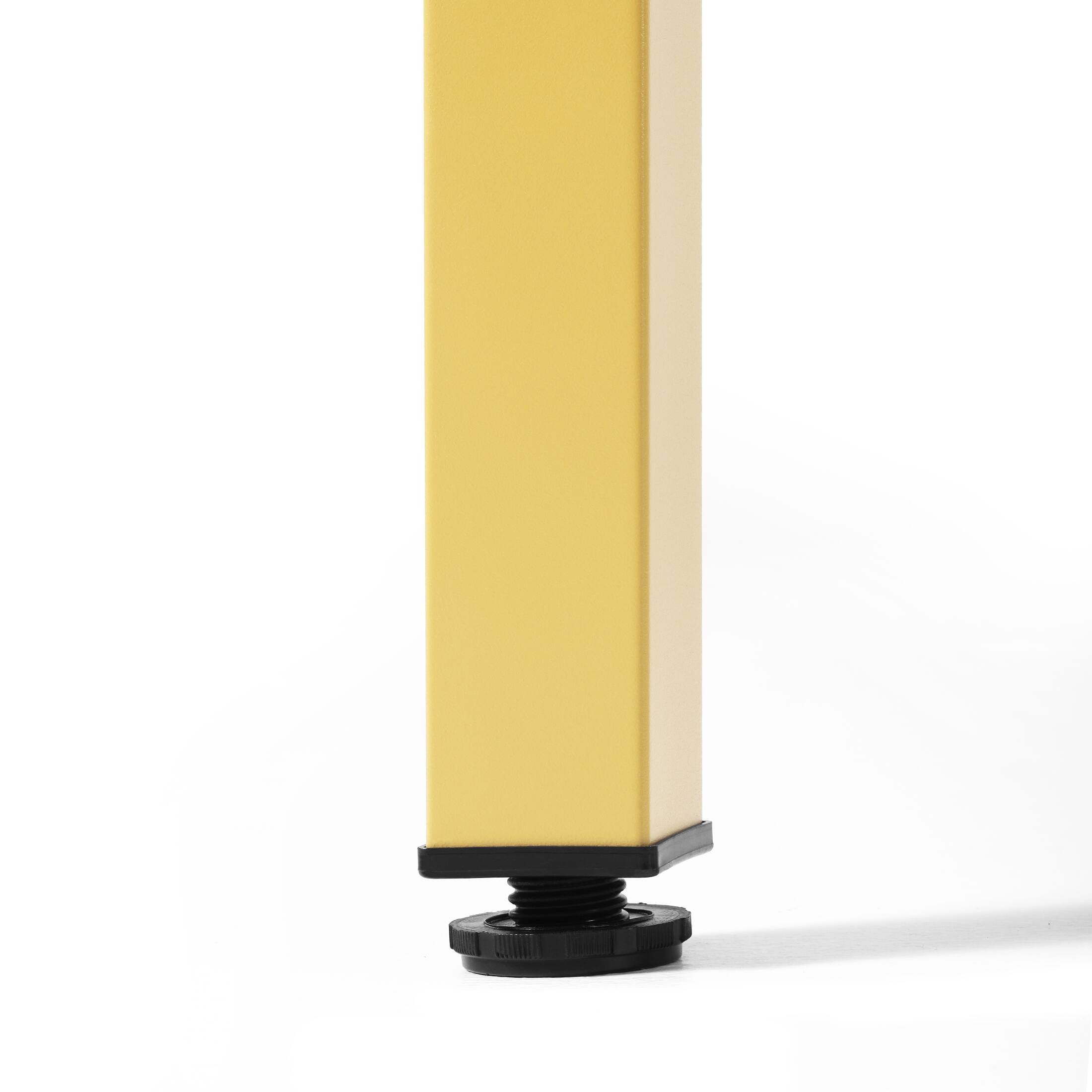 Alt View 6. WestinTrends - WestinTrends Playa 31.5" Iron Metal Frame Outdoor Square Patio Dining Table - Yellow.