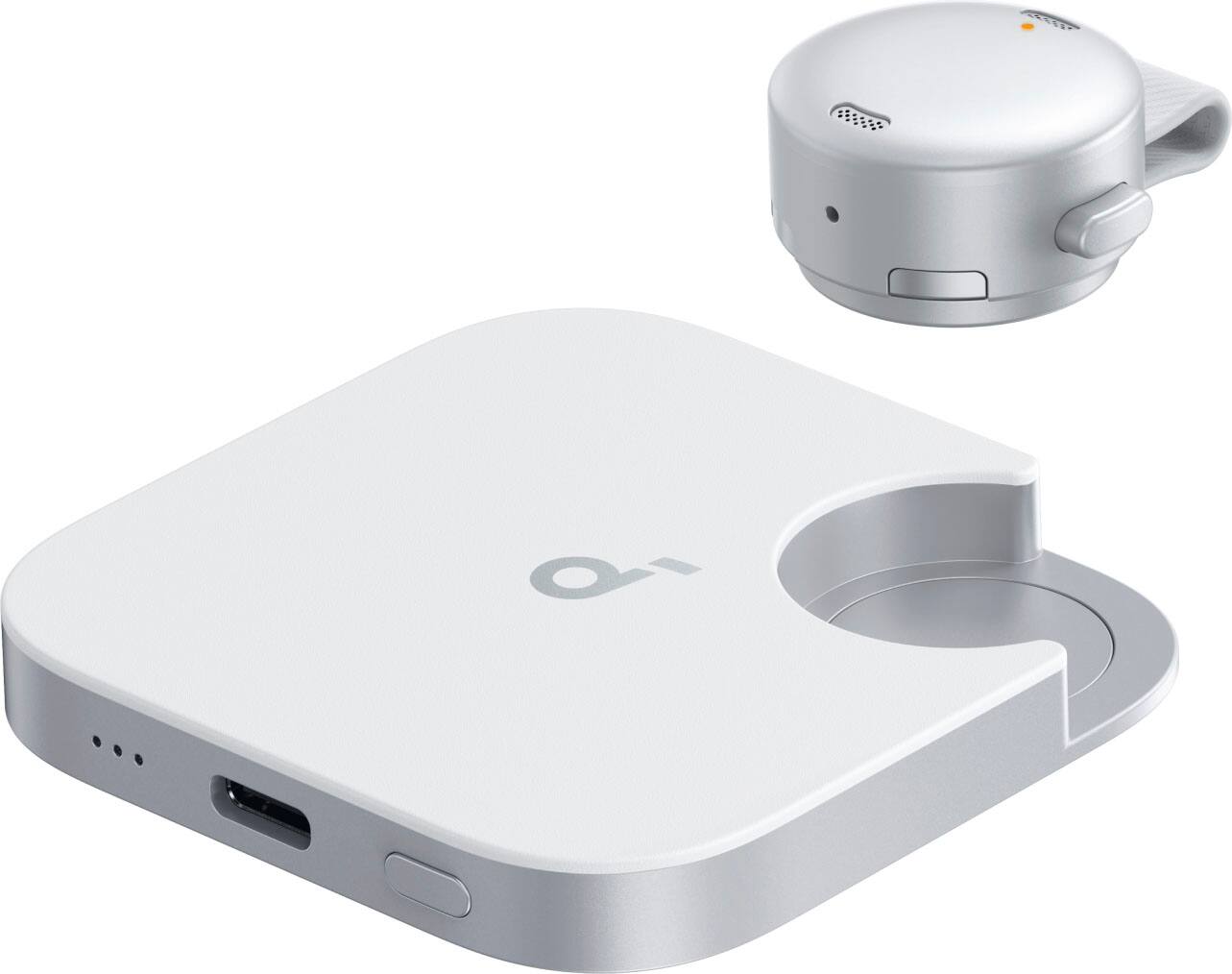 Angle. Soundcore - Work, Portable AI Voice Recorder, Note Taker, Transcription, & Summarization, 6-Month Pro at No Charge, 8GB (No Display) - White.