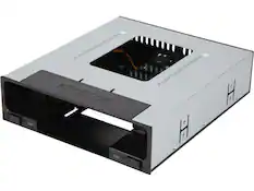 Front. Icy Dock - ICY DOCK flexiDOCK MB795SP-B Tray-less 2.5" and 3.5" SAS/SATA SSD/HDD Docking Enclosure for External 5.25" Drive Bay.
