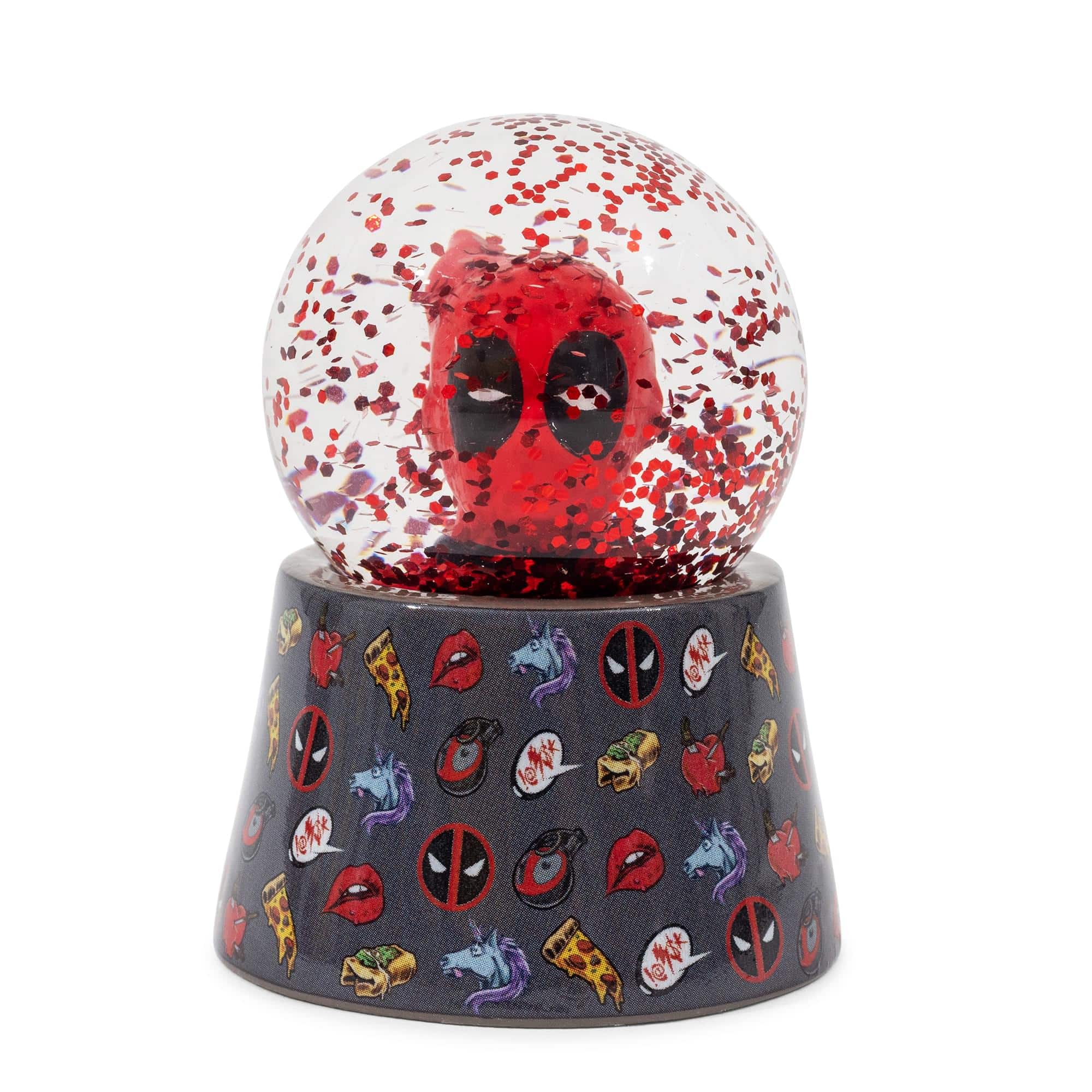 Marvel - Deadpool 3-Inch Mini Light-Up Snow Globe - Red