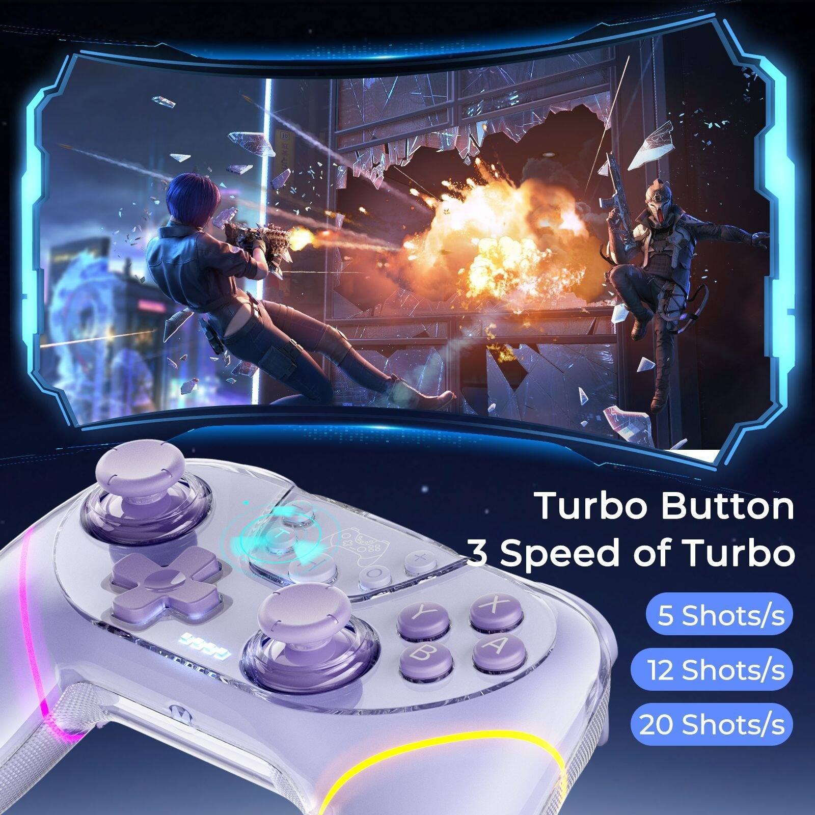 Turbo Button  
3 Speed of Turbo  
5 Shots/s  
12 Shots/s  
20 Shots/s
